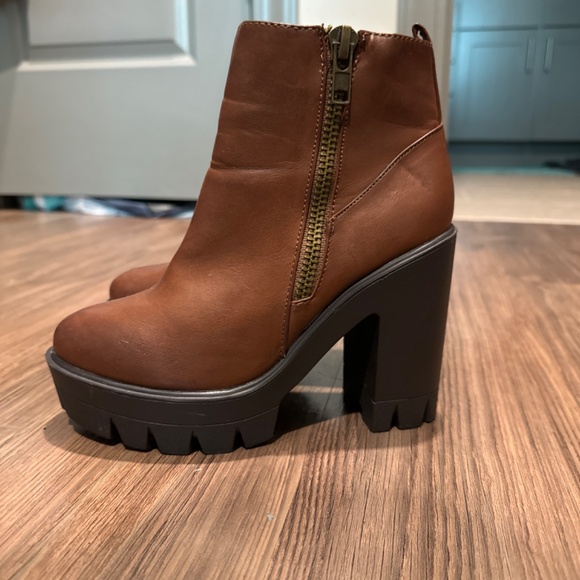 Tan Platform Booties - Picture 2 of 2